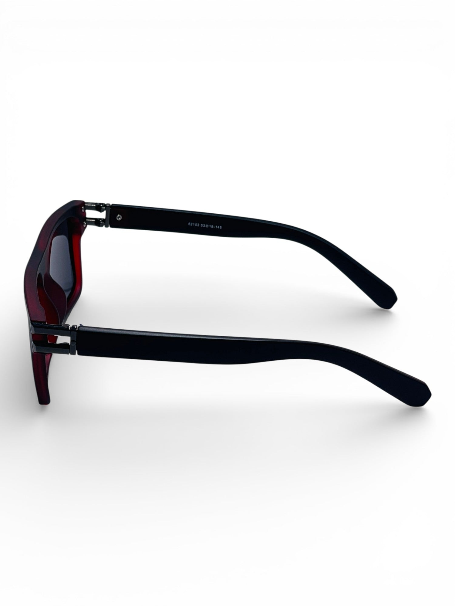 Verlin Wayfarer Sunglasses 82103 Red Black - Angled View