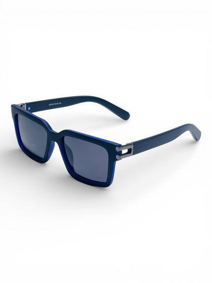 Verlin Rectangle Sunglasses 82106 Blue - Side View