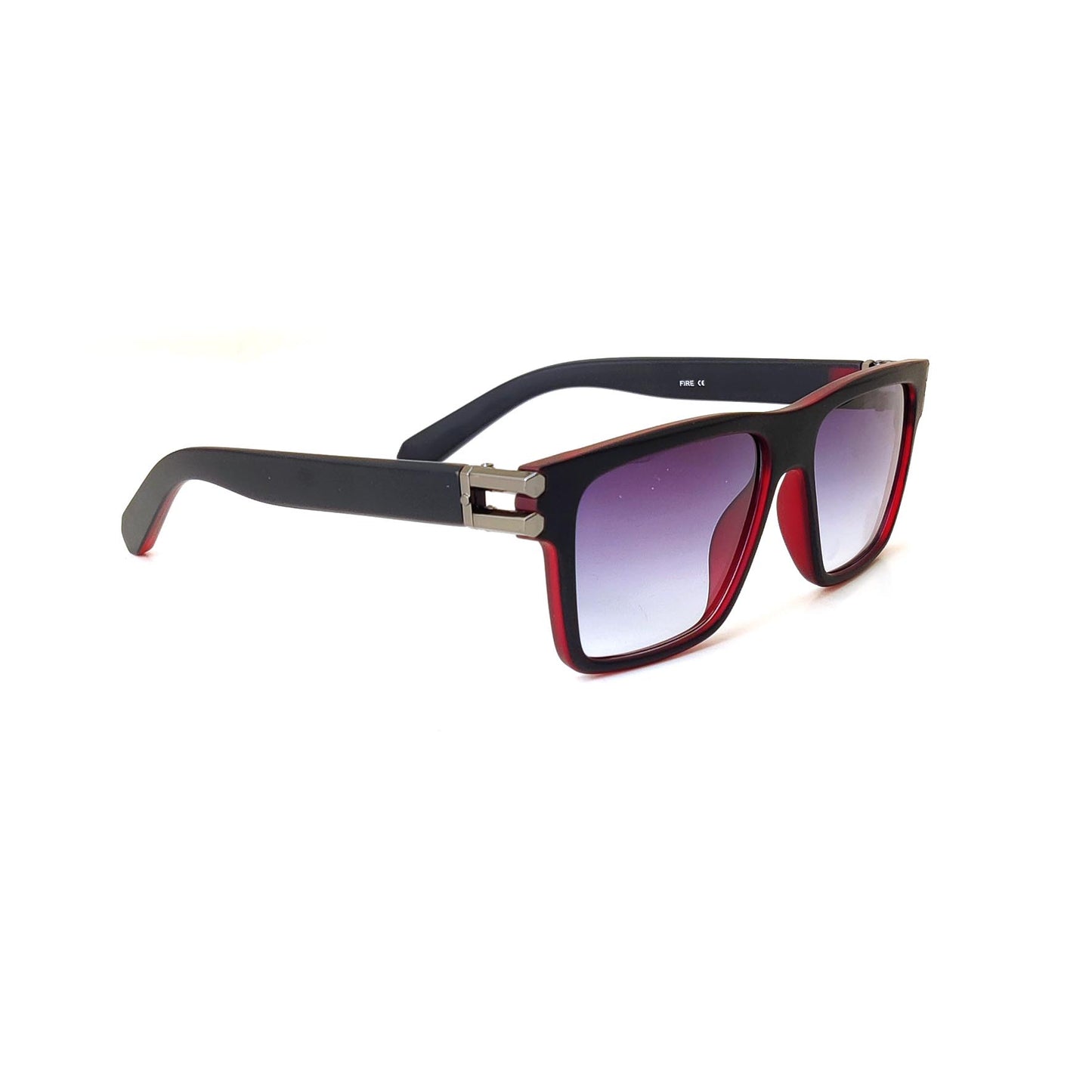 Premium Square Frame Sunglasses - Black Gradient Lens | 81207 (RED)