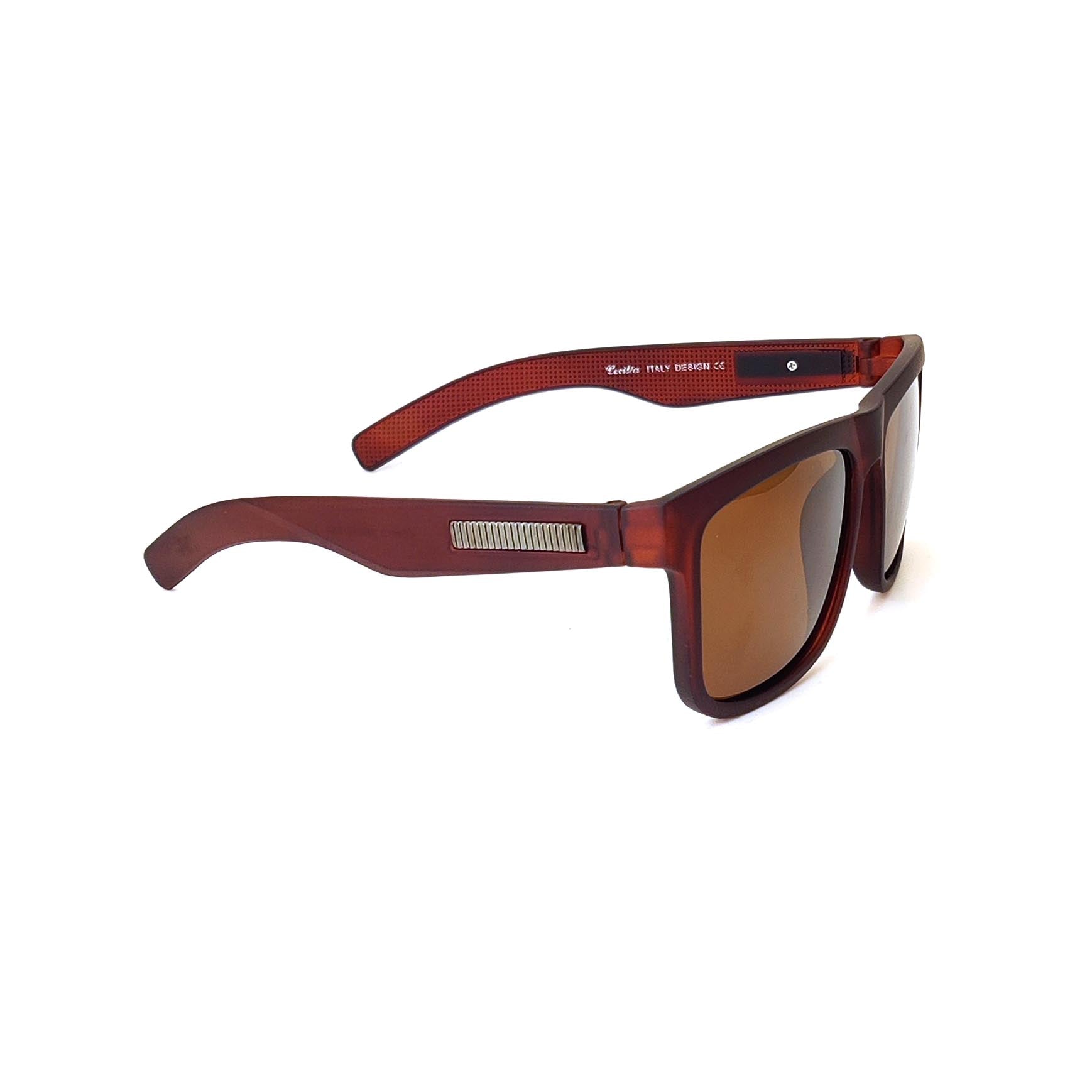 Verlin Square Polarized Sunglasses P59112 Brown - Top View
