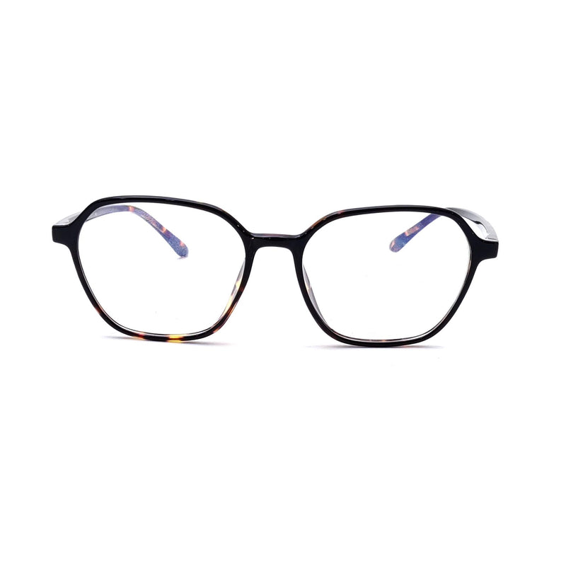 Verlin 3223 Rounded Square Eyeglass Frame – Tiger, supplied product view 1
