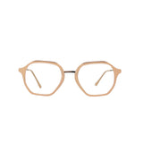 Verlin 62236 Geometric Eyeglass Frame – Peach Nude, supplied product view 1