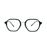 Verlin 62236 Geometric Eyeglass Frame – Silver Black, supplied product view 1