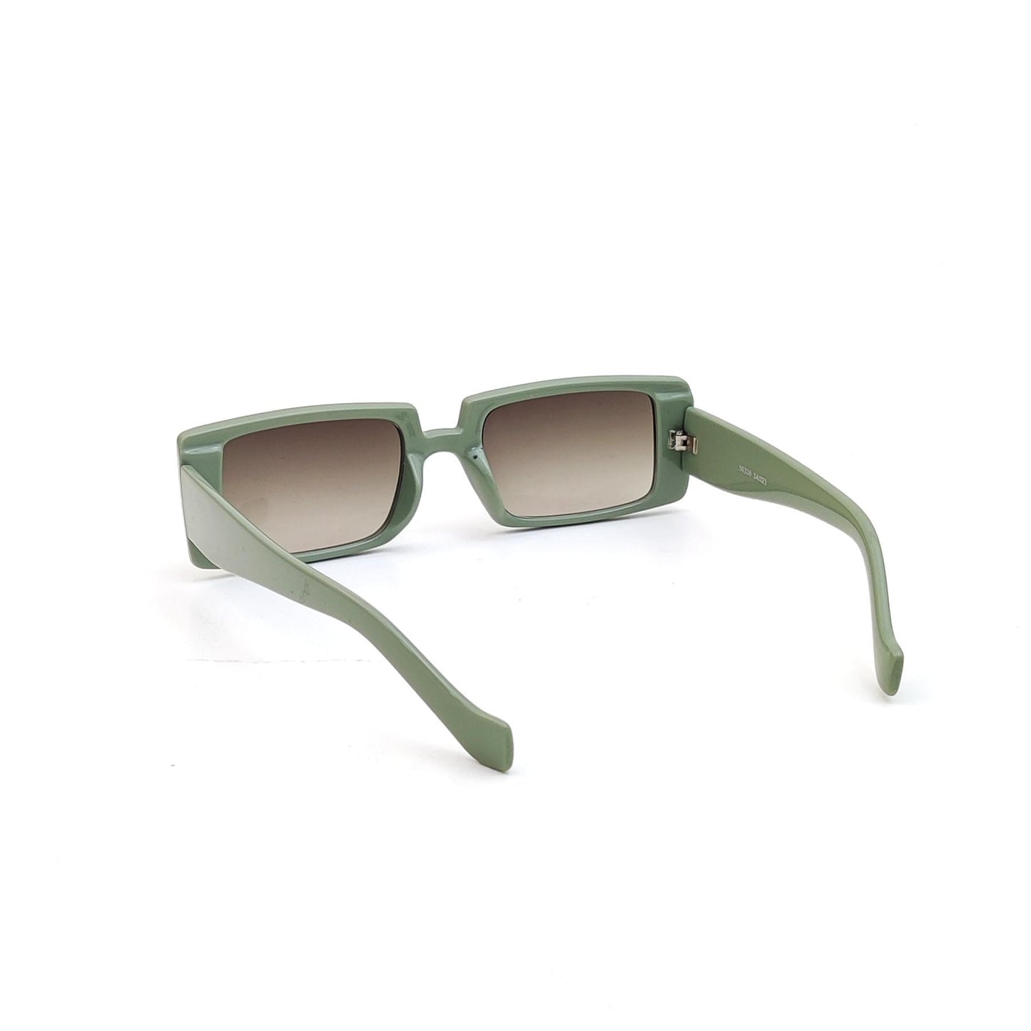 56338 Retro Rectangular Sunglasses Green