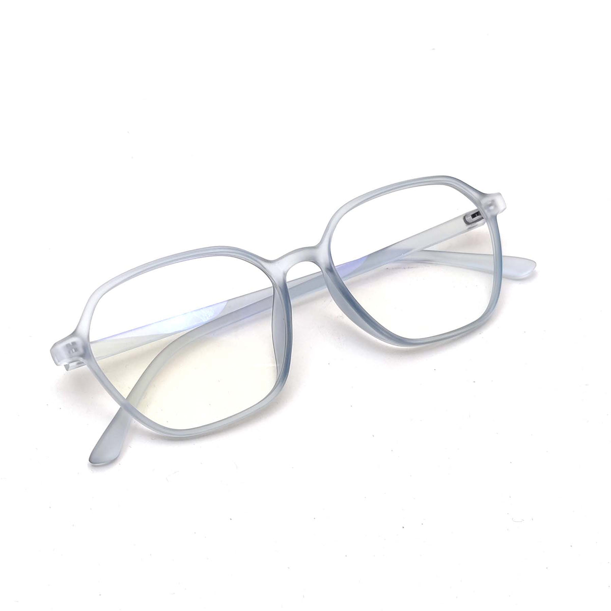Verlin 3223 Rounded Square Eyeglass Frame – TP White, supplied product view 4