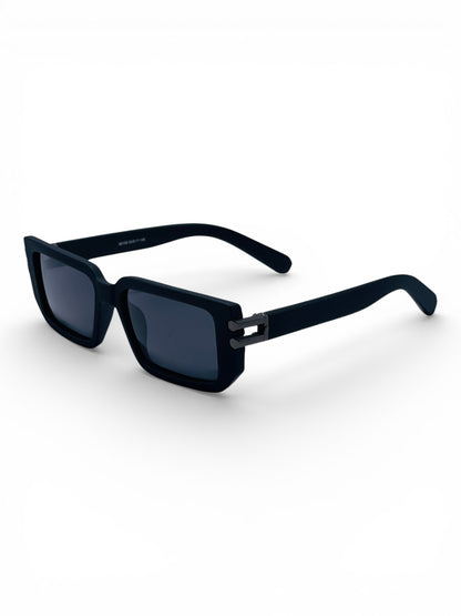 Verlin Rectangle Sunglasses 82108 Matte Black - Side View