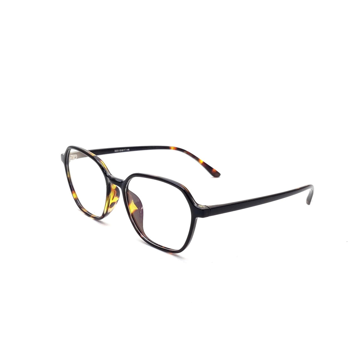 Verlin 3223 Rounded Square Eyeglass Frame – Tiger, supplied product view 2