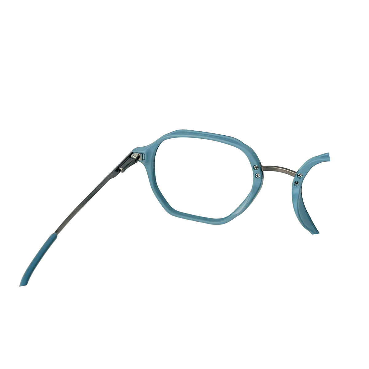 Verlin 62236 Geometric Eyeglass Frame – Aqua Blue, supplied product view 3