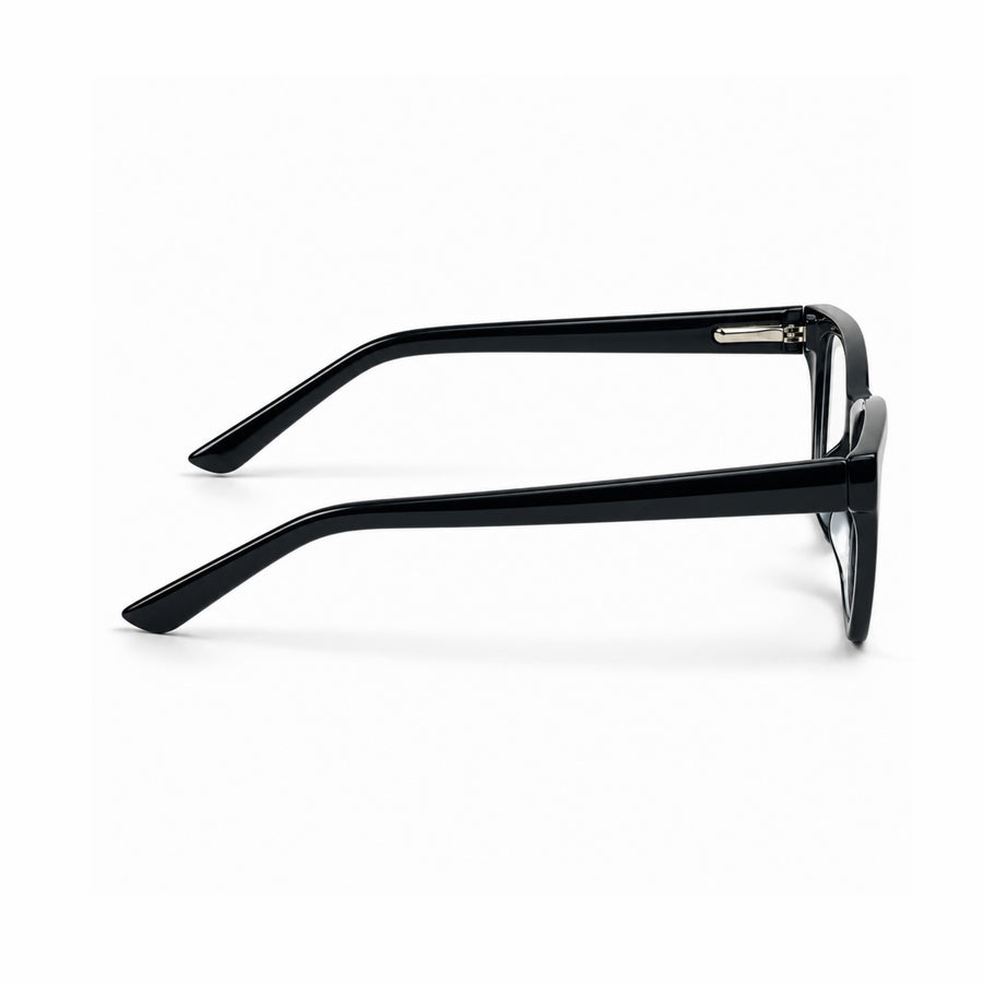 DOZY 33510 Women's Cat-Eye Optical Frame in Black — side view