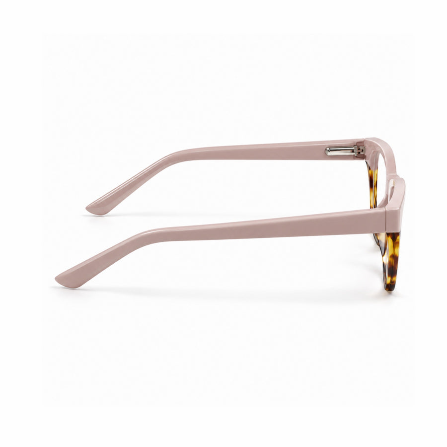 DOZY 33510 Women's Cat-Eye Optical Frame in Nude Tortoise — side view