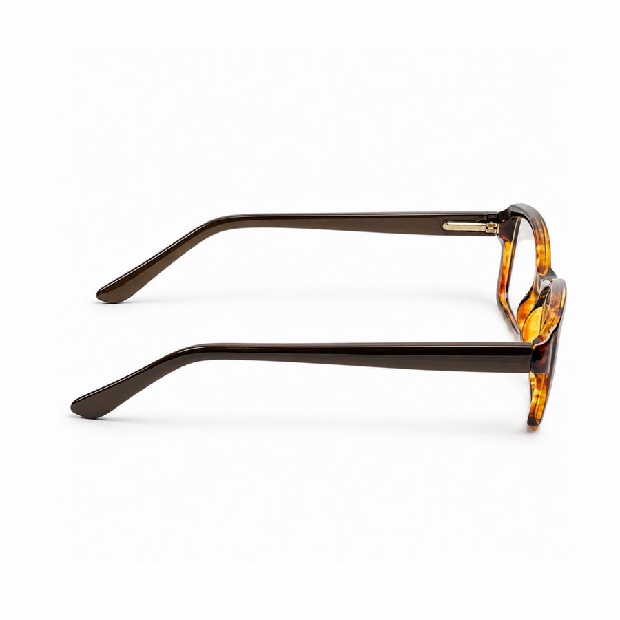 DOZY 35001 Women's Rectangle Optical Frame in Tortoise — side view
