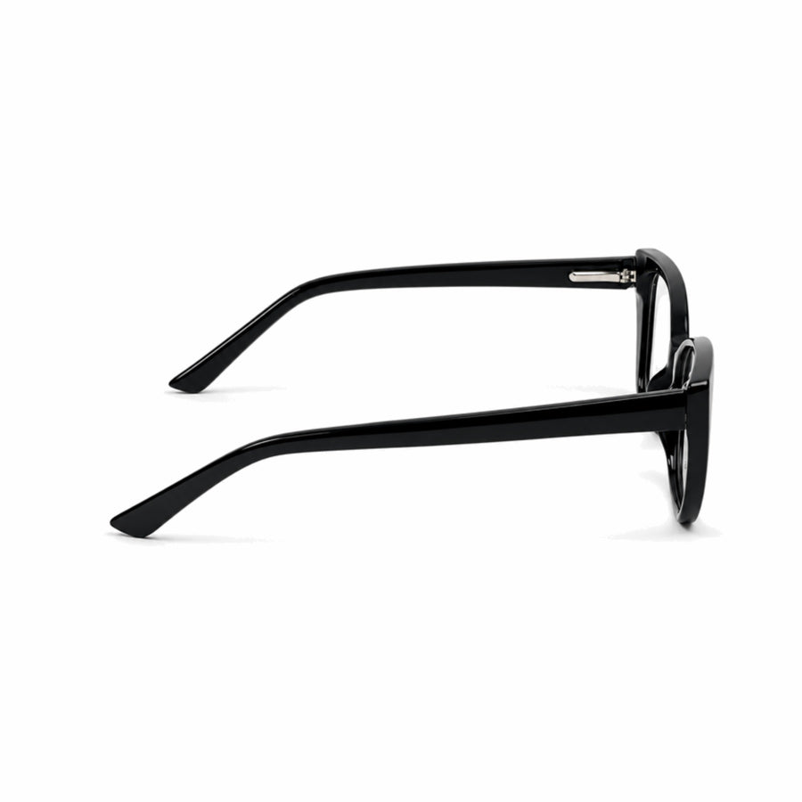 DOZY 35503 Women's Cat-Eye Optical Frame in Black — side view