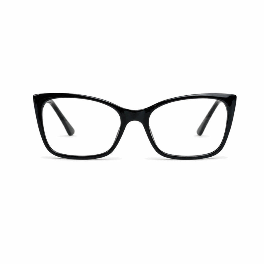 DOZY 35505 Women's Cat-Eye Optical Frame in Black — front view