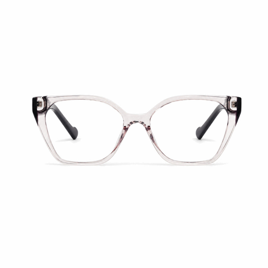 DOZY 35506 Women's Geometric Optical Frame in Purple Pink — front view