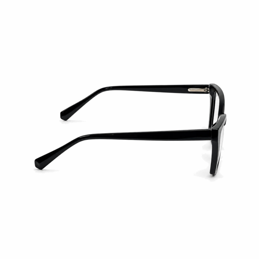DOZY 35508 Women's Cat-Eye Optical Frame in Black — side view