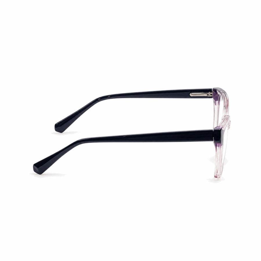 DOZY 35508 Women's Cat-Eye Optical Frame in Purple Pink — side view