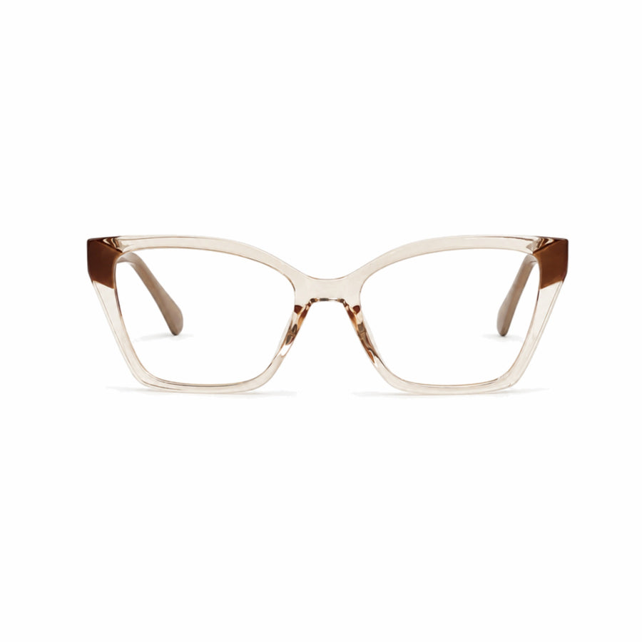 DOZY 35508 Women's Cat-Eye Optical Frame in Taupe Pink — front view