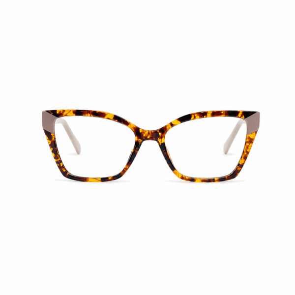 DOZY 35508 Women's Cat-Eye Optical Frame in Tortoise — front view