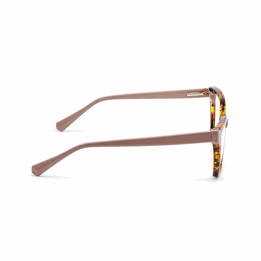 DOZY 35508 Women's Cat-Eye Optical Frame in Tortoise — side view