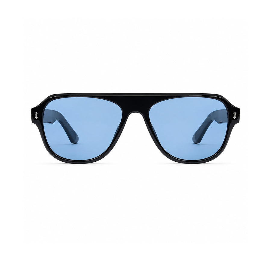 8801 Polarized Sunglasses in Black / blue — front view