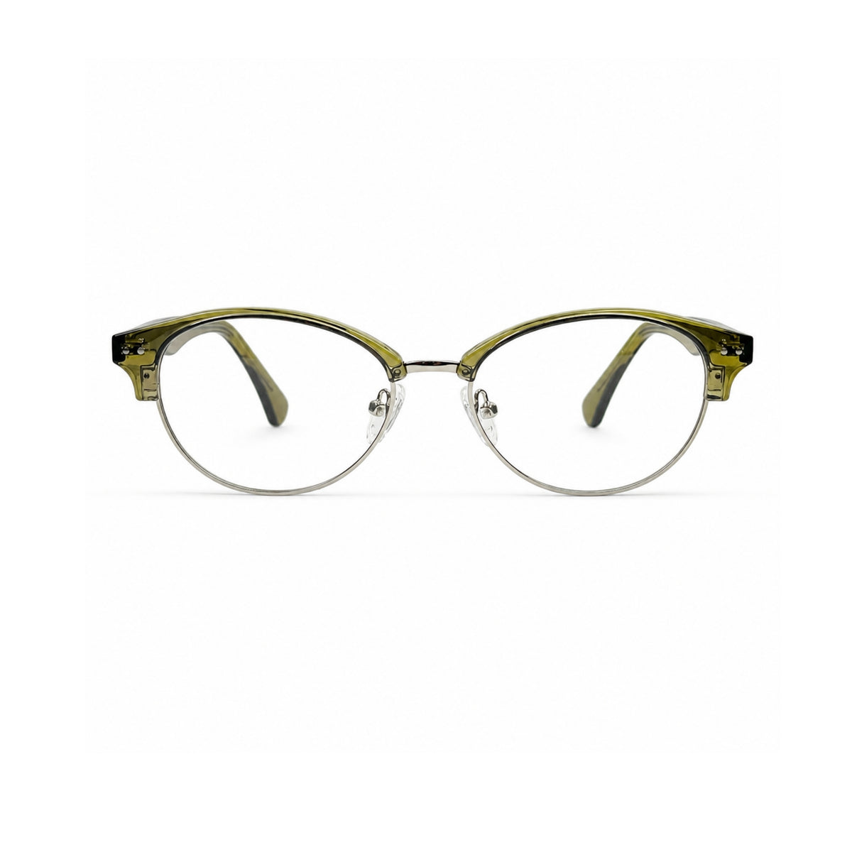 k9184 Olive-silver / clear appearance — front view