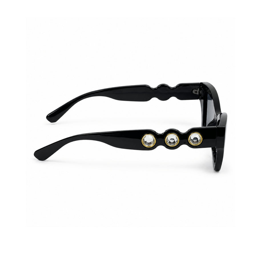 lh218 Cat-Eye Sunglasses in Black / grey — side view