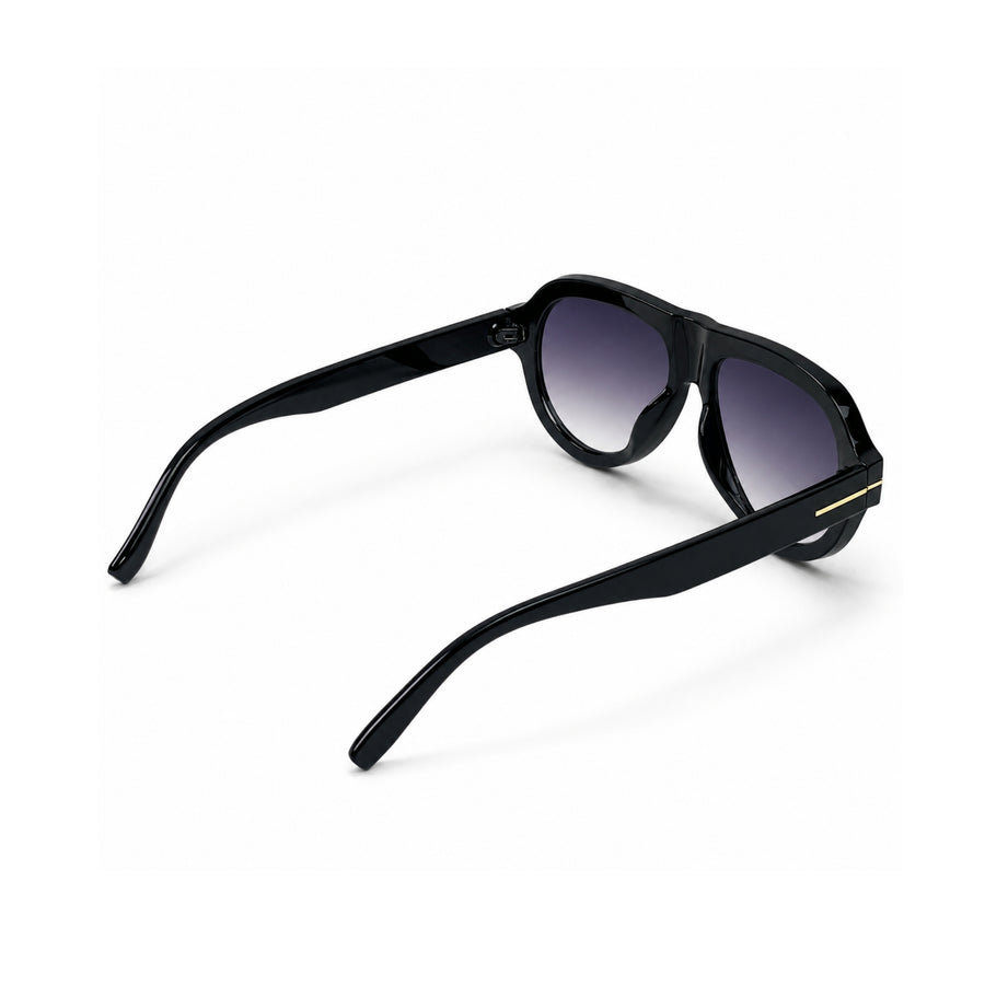 LH299 Men’s Aviator Sheet Eyewear in Smoke Gradient Lens — side view