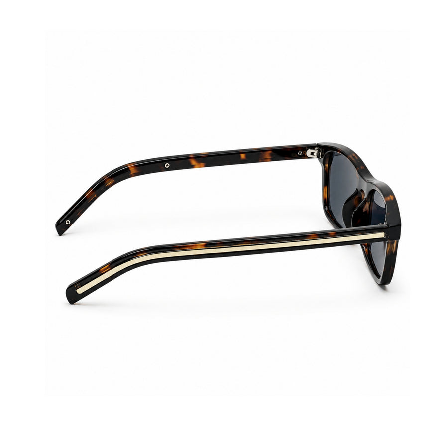LH346 Rectangle Sunglasses in Tortoiseshell / dark grey — side view