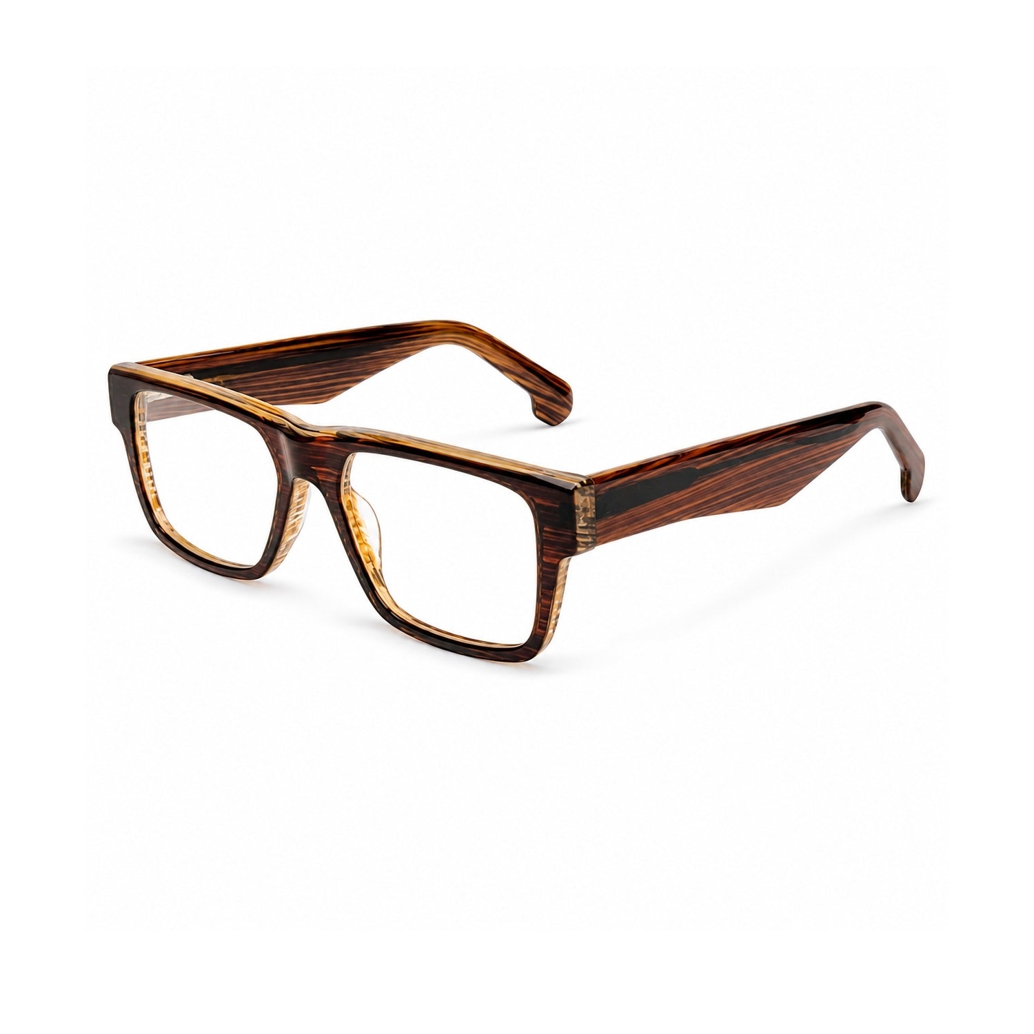 QIRALI 22115 Teak Brown handmade acetate eyeglasses – view 2