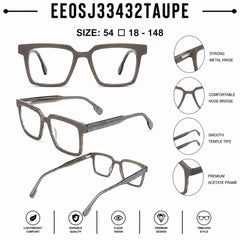 QIRALI 2803 Taupe handmade acetate eyeglasses – view 5