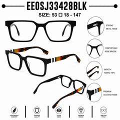 QIRALI 2935 Black Multicolour handmade acetate eyeglasses – view 5