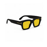 OS26 TF square full-frame eyewear, Black / Yellow, supplied view 3