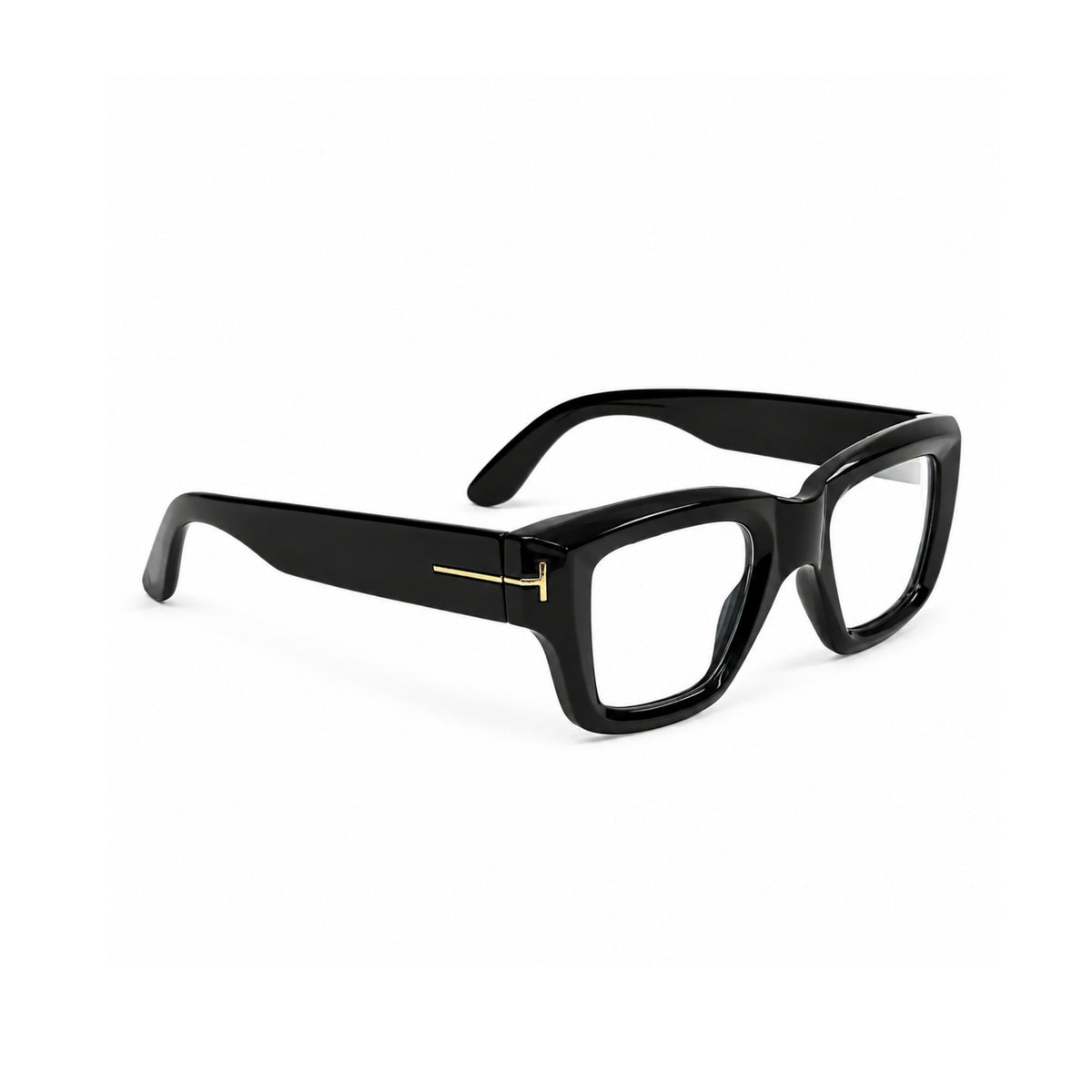 OS26 TF square full-frame eyewear, Black / Clear, supplied view 3