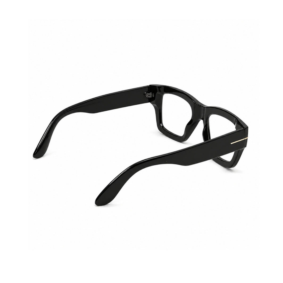 OS26 TF square full-frame eyewear, Black / Clear, supplied view 4