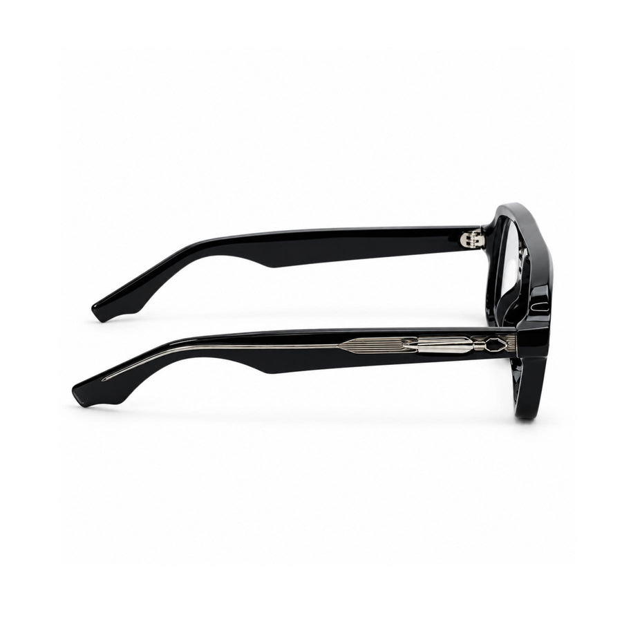 V002 VERLIN Navigator Optical Frame in Black Silver — side view