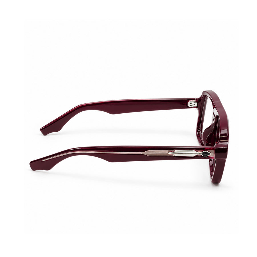 V002 VERLIN Navigator Optical Frame in Burgundy — side view