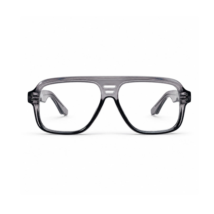 V002 VERLIN Navigator Optical Frame in Grey Crystal — front view