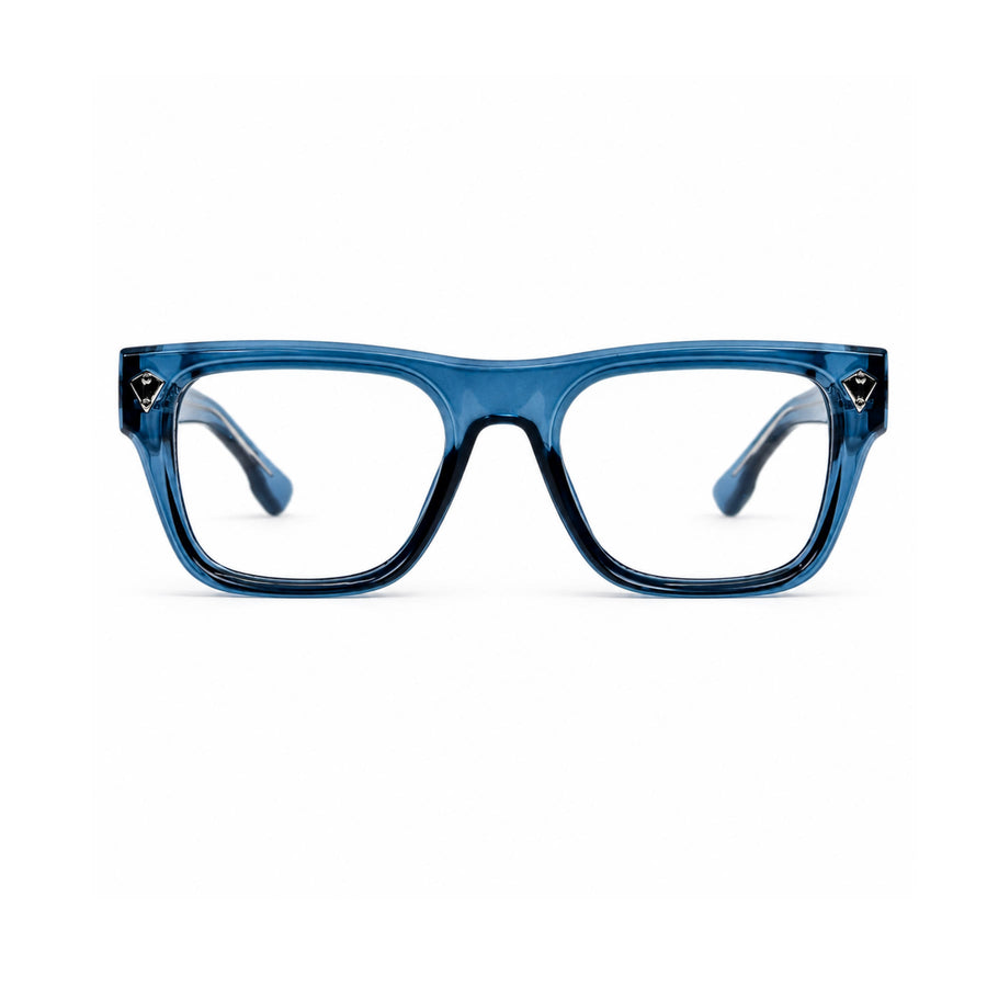 V003 VERLIN Rectangle Optical Frame in Blue — front view