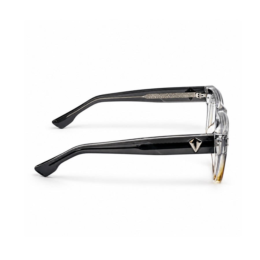 V003 VERLIN Rectangle Optical Frame in Grey Amber — side view