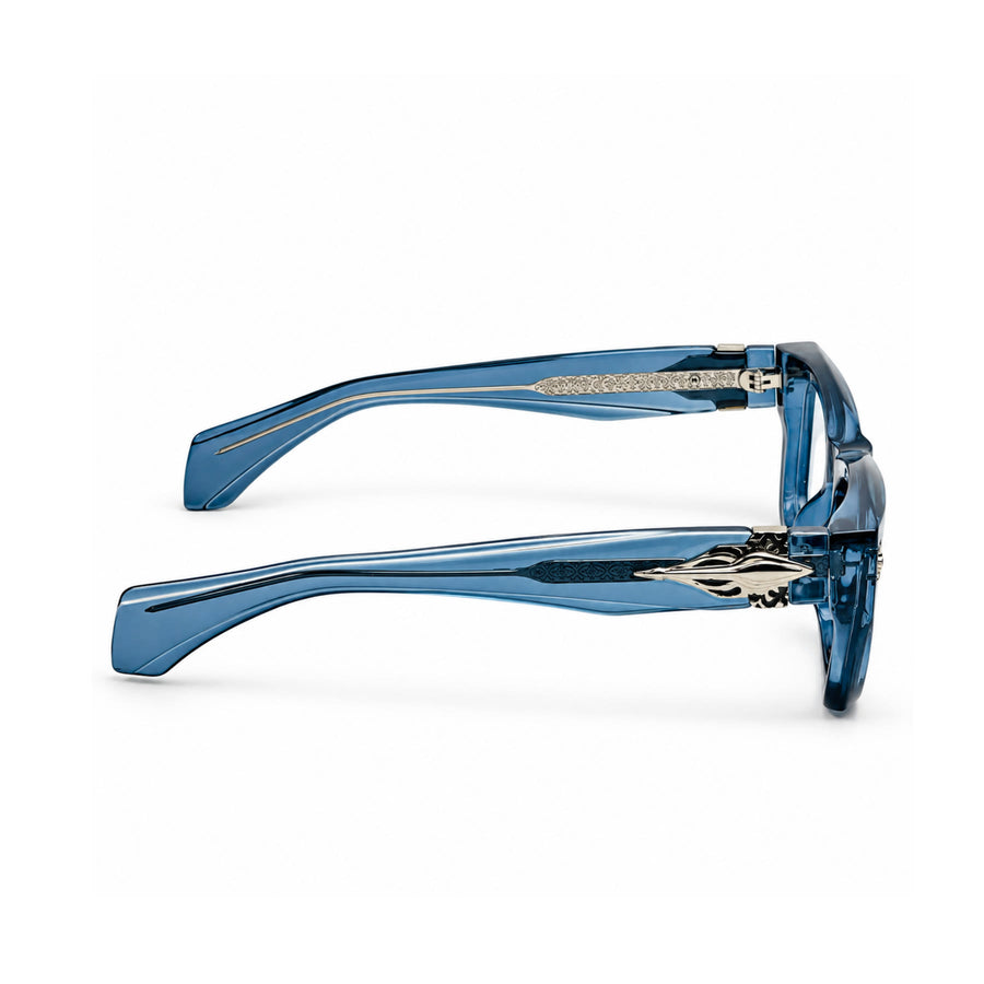 V005 VERLIN Rectangle Optical Frame in Blue — side view