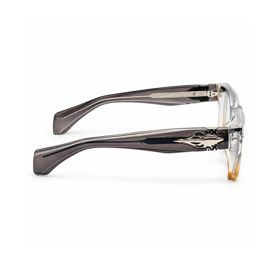V005 VERLIN Rectangle Optical Frame in Grey Amber — side view