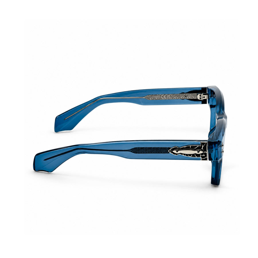 V006 VERLIN Square Optical Frame in Blue — side view