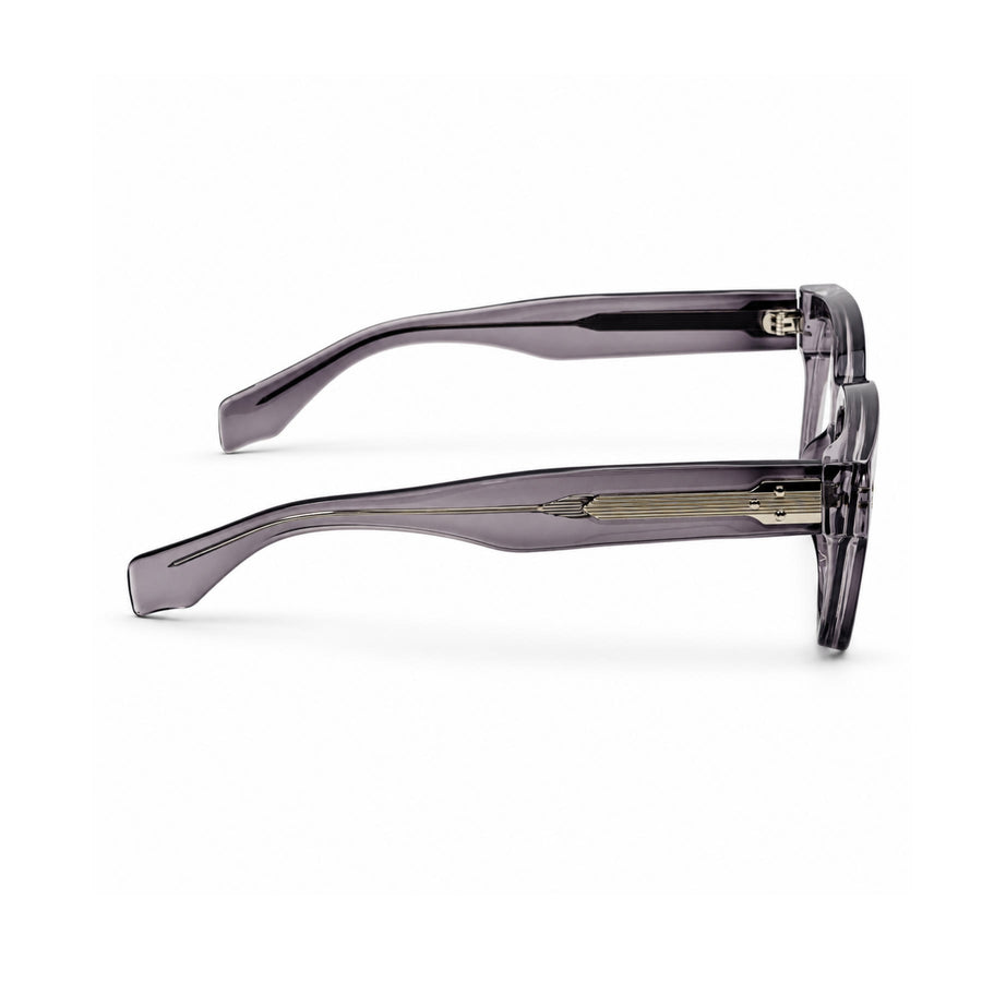 V007 VERLIN Square Optical Frame in Grey Crystal — side view