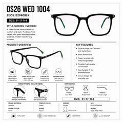 VERLIN 161004 Black eyeglasses — view 5