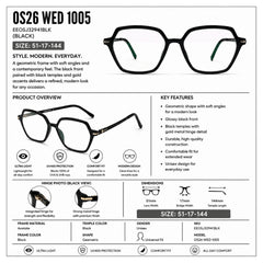 VERLIN 161005 Black eyeglasses — view 5