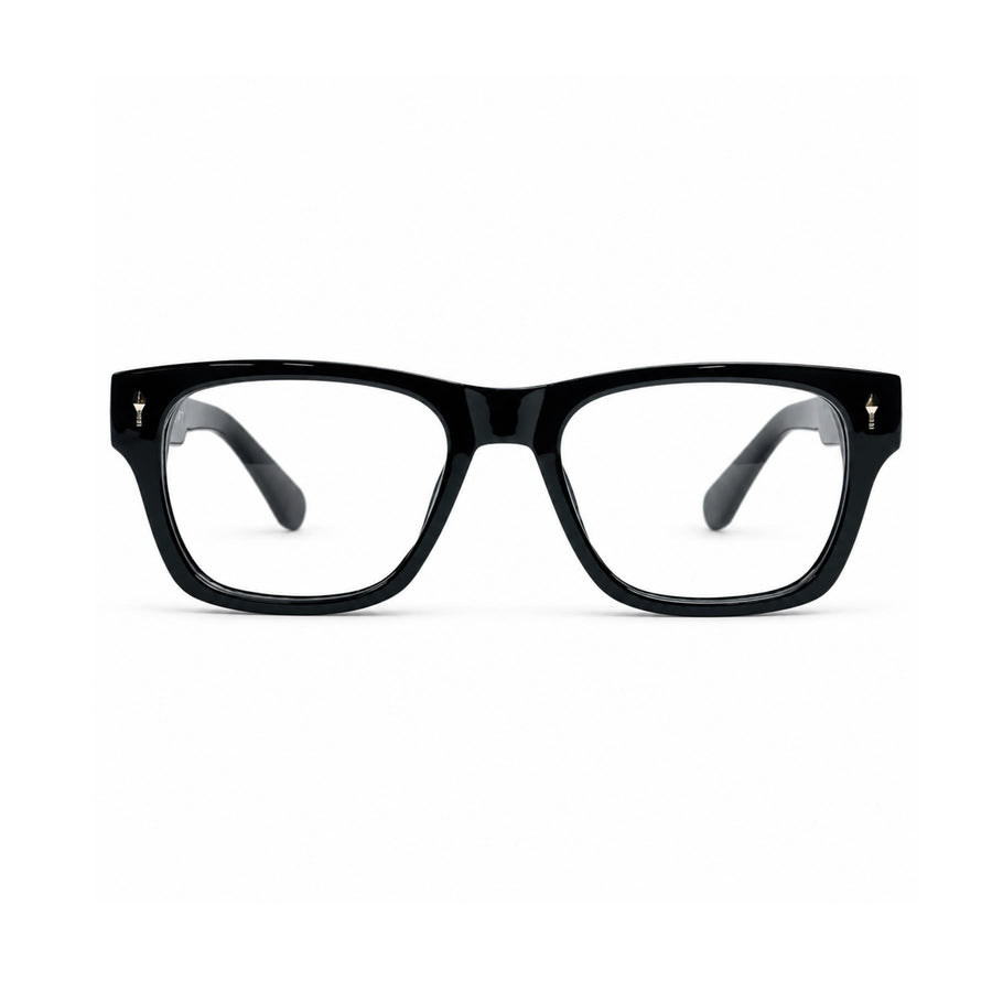 VM001 VERLIN Rectangle Optical Frame in Black Silver — front view