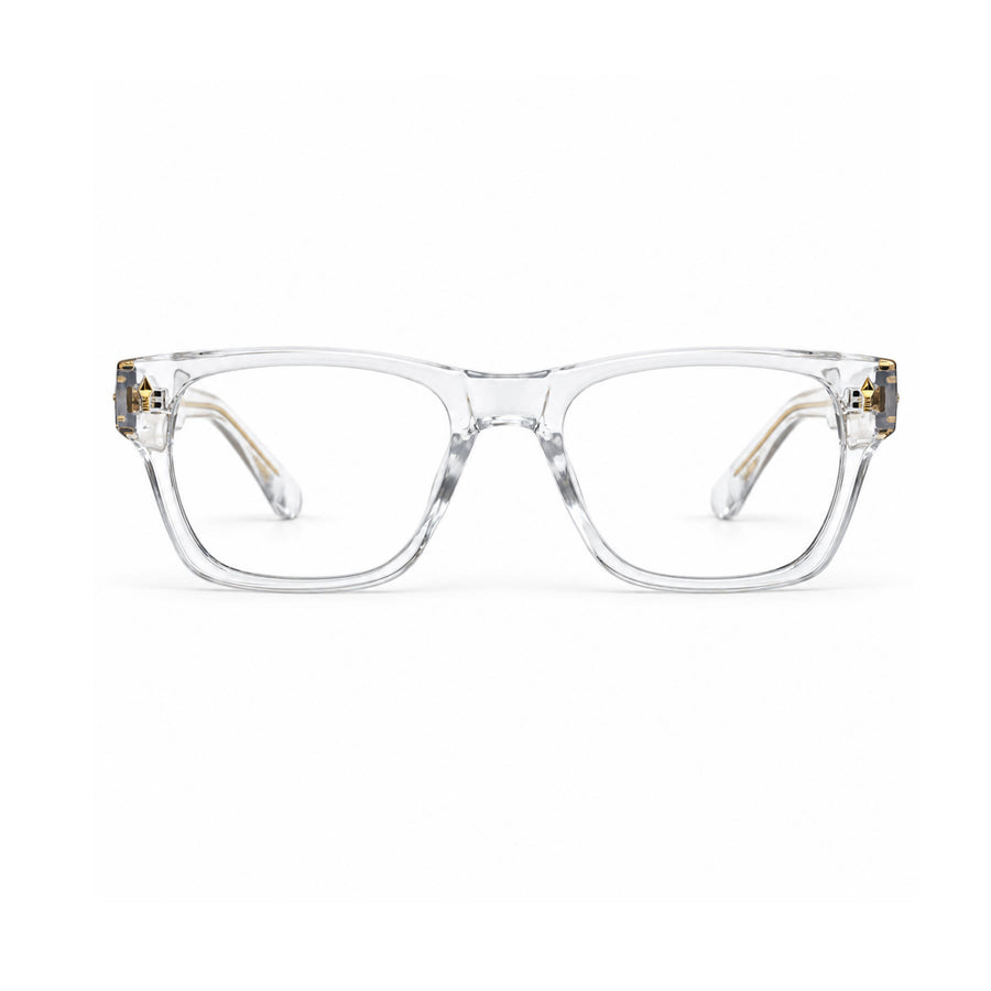 VM001 VERLIN Rectangle Optical Frame in Crystal Clear — front view