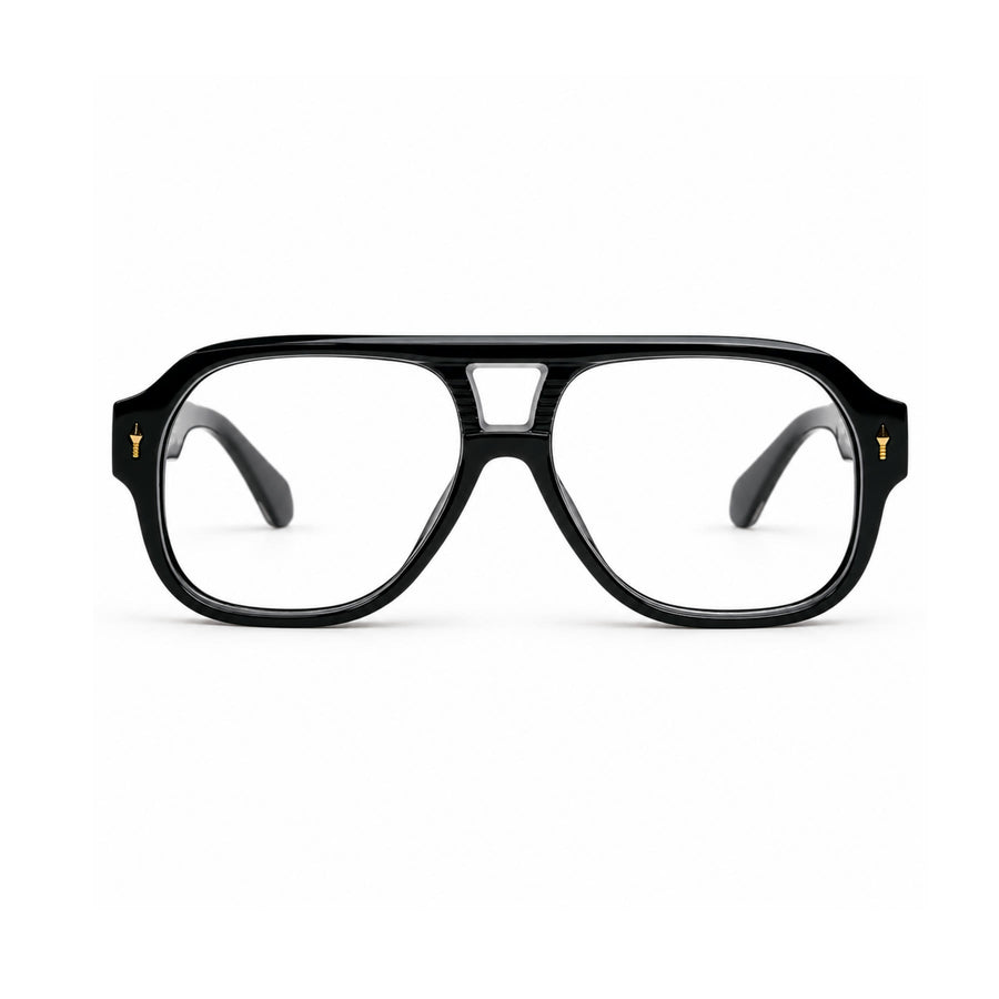 VM008 VERLIN Navigator Optical Frame in Black Gold — front view