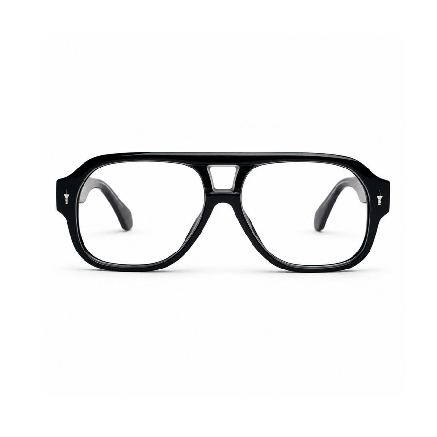 VM008 VERLIN Navigator Optical Frame in Black Silver — front view