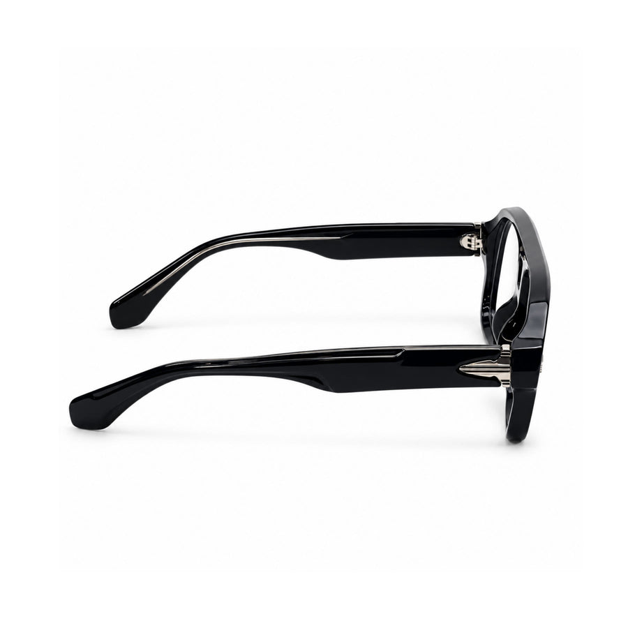 VM008 VERLIN Navigator Optical Frame in Black Silver — side view